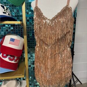 Sequin Fringe Dress